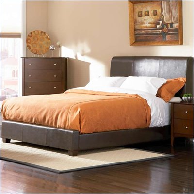 Coaster Tamara Faux Leather Upholstered Bed in Walnut Finish
