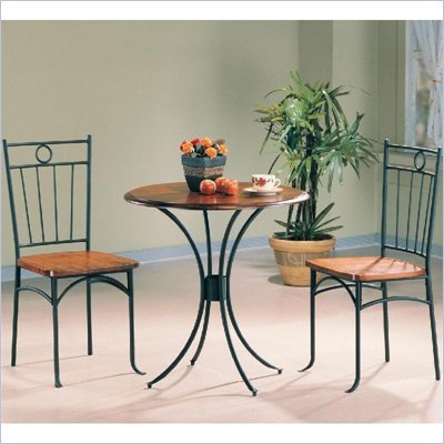Coaster Tamiami 3 Piece Bistro Dining Set in Natural Oak