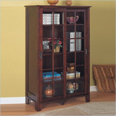 Coaster Cappuccino Two Door Barrister Bookcase in Cappuccino