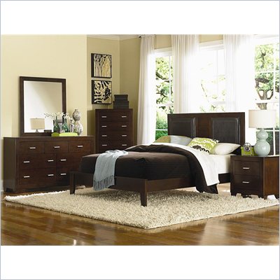 Coaster Tiffany 6 Piece Bedroom in Deep Brown Finish
