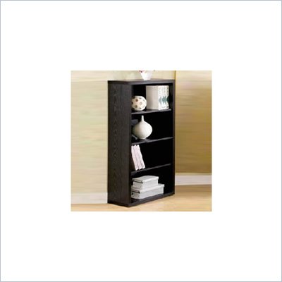 Coaster Classic Standard 4 Shelf Wood Bookcase in Black