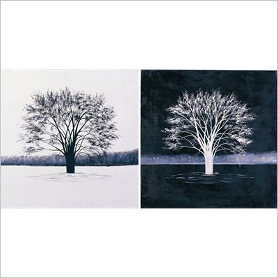 Coaster 2-Piece Wall Art - Black and White Duo