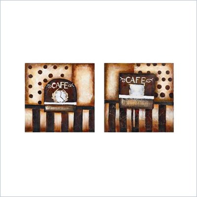 Coaster 2-Piece Wall Art - Coffee Time