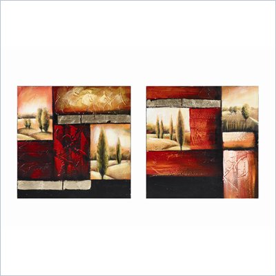 Coaster 2-Piece Wall Art - Sunset Trees