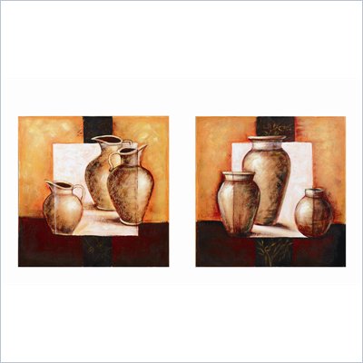 Coaster 2-Piece Wall Art - Pottery Still Life
