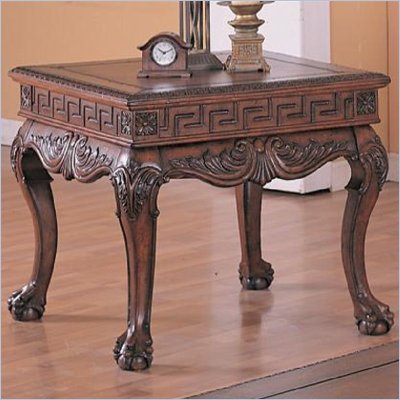Coaster Wilshire Square End Table in Dark Brown Finish
