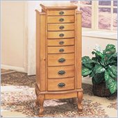 Powell Furniture Jewelry Armoire in Lightly Distressed Pine