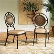 ADD TO YOUR SET: Powell Furniture Basil Fabric Dining Side Chair in Black Finish