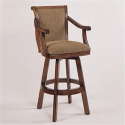 Powell 30 Inch Brandon Warm Cherry Swivel Bar Stool