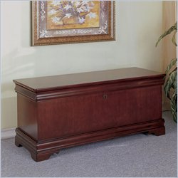 Powell Furniture Louis Philippe Cedar Blanket Chest in Marquis Cherry Finish
