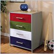 Powell Furniture Teen Trends Primary 4 Drawer Chest in Silver Finish