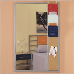 Powell Furniture Teen Trends Wall Mirror with Corkboard