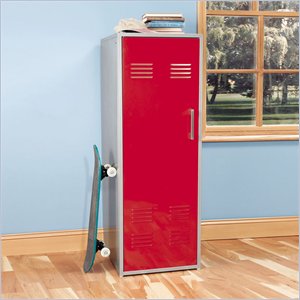  Powell Furniture Teen Trends Red Home Storage Kids Locker Closet Organizer 