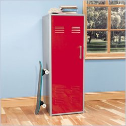Powell Furniture Teen Trends Red Home Storage Kids Locker Closet Organizer