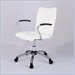 Powell Teen Trends Chrome Plated Desk Chair with White Vinyl