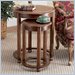 Powell Furniture Wilmington Cherry Burl 2 Piece Nested Round End Tables