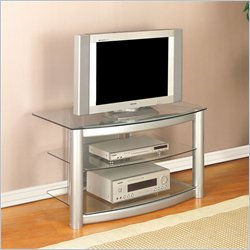 Powell Modern Matte Silver LCD/Plasma TV Stand