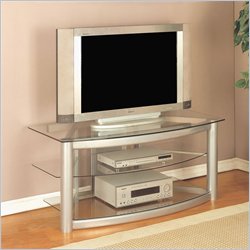 Powell Furniture Modern Silver LCD/Plasma TV Stand