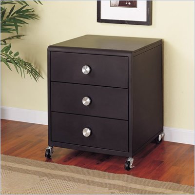 Powell Furniture Z-Bedroom Mobile 3 Drawer Nightstand