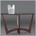 Klaussner Furniture Solaris Wood Sofa Table with Glass Top