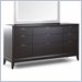 Klaussner Furniture Nikka Triple Dresser in Rich Cherry