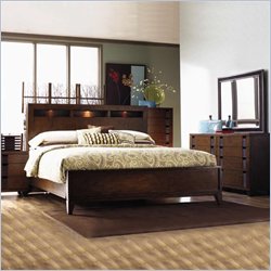 Klaussner Furniture Eco Chic Platform Bed in Warm Distressed Finish