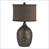 Klaussner Furniture Complements Odeon Embossed Silver Table Lamp