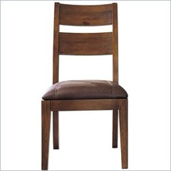 Klaussner Furniture Urban Craftsmen Fabric Dining Side Chair in Amber Finish