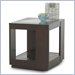 Klaussner Furniture Sequoia End Table with Glass Top and Shelf
