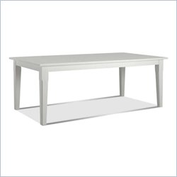 Klaussner Furniture Treasures Grooved Casual Dining Table in Antique White Finish