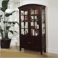 Klaussner Furniture Manhattan Dining Room Curio in Cherry