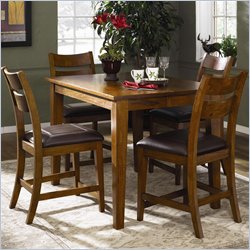 Klaussner Furniture Urban Craftsman 5 Piece Counter Height Dining Table Set