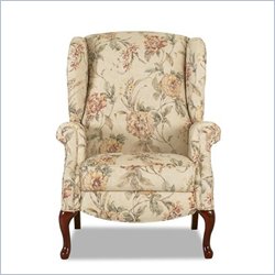 Klaussner Furniture Mahogany High Leg Reclining Chair in Private Vintage
