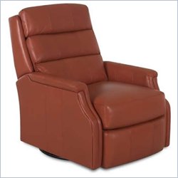 Klaussner Furniture Gerris Swivel High Leg Reclining Chair in Bermuda Desert Sun