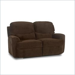 Klaussner Furniture Ames Upholstered Brown Reclining Loveseat