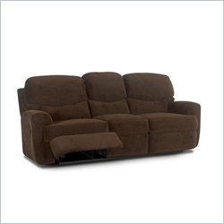 Klaussner Furniture Ames Brown Upholstered Reclining Sofa