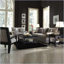 Klaussner Furniture Comfy Beige Upholstered Ottoman