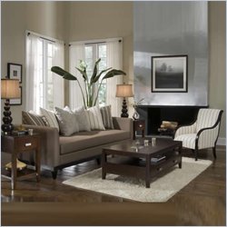 Klaussner Furniture Danity Mocha Brown upholstered Loveseat