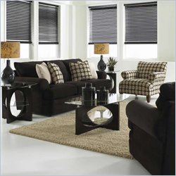 Klaussner Furniture Master Black Upholstered Ottoman