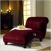 Klaussner Furniture Reststop Chaise Lounge in Red