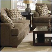 Klaussner Furniture Vaughn Brown Upholstered Loveseat
