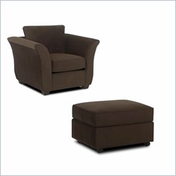 Klaussner Serendipity Chair and Ottoman Furniture Living Room Club Chairs with Ottomans Klaussner Furniture 194751