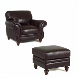 Klaussner Conquest Chair and Ottoman
