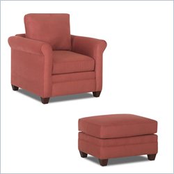 Klaussner Dopler Sleeper Chair and Ottoman