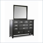 Klaussner Ashton Landscape Dresser & Mirror in Black