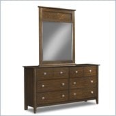 Klaussner Bardot Dresser & Mirror in Honey Brown