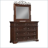 Klaussner San Marcos Dresser & Mirror in Cherry