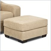 Klaussner Furniture Darien Ottoman in Voyage Camel