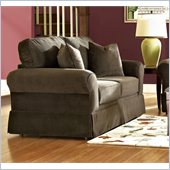 Klaussner Furniture Woodwin Loveseat in Chocolate