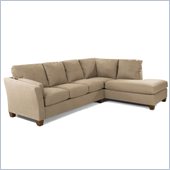 Klaussner Furniture Drew Sofa and Chaise Sectional Set in Libre Taupe